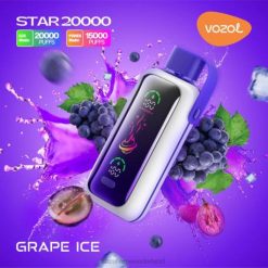 Vozol Vape Kopen - VOZOL STAR 20000 druiven ijs X40H404