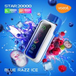 Vozol Vapes Kopen - VOZOL STAR 20000 blauw razz-ijs X40H399