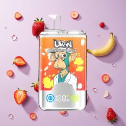 Aardbei Banaan Liefde 66 Uwin Crystal Twins 40000 Puffs Wegwerp Vape met 32ml E-vloeistof Capaciteit en Oplaadbaar Ontwerp: 850mAh Batterij