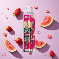 Aardbei Watermeloen UWIN Crystal 10000 Puffs – Nicotinesterkte Opties: 0%, 2%, 3%, 5%; Oplaadbare batterij: 650mAh; RGB-verlichting