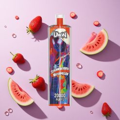Aardbei Watermeloen Uwin Shisha Hookah Crystal 20000 Puffs 22ml Capaciteit 650 mAh Batterij