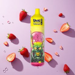 Aardbeien IJs Uwin Tornado 35K Puffs 35000 Music Wegwerp Vape Oplaadbare Batterij 600mAh Mesh Coil 1.0 Ohm