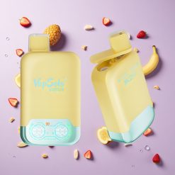 Ananas Kokos & Aardbei Banaan Vapsolo Twins 20000 Puffs Wegwerp Vape Cartonmaat: 51 x 29 x 94,9 mm Oplaadpoort: Type-C