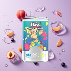 Blauwe Bes Op IJs & Zomer Perzik IJs Uwin Crystal Twins 40000 Puffs Wegwerp Vape met 32ml Vloeistofcapaciteit