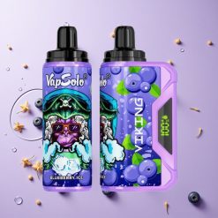 Blauwe bes VapSolo VIKING 12000 Puffs Wegwerpbare Vape met LED-display en Type-C oplaadpoort
