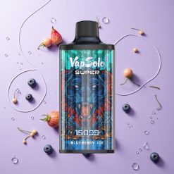 Blauwe bes ijs Vapsolo Super 15000 Puffs wegwerp vape E-Liquid: 40ml Batterijcapaciteit: 850mah Mesh Coil