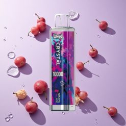 Druif IJs Uwin Crystal 10000 Puffs Wegwerpbare Vape - 18ml e-vloeistofcapaciteit, Tot 10000 Puffs, RGB-verlichting