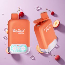 Kersen Cola & Sappige Perzik IJs Vapsolo Twins 20000 Puffs Wegwerp Vape 40 ml E-Liquid, 2 Olie Tanken, Type-C Oplaadpoort