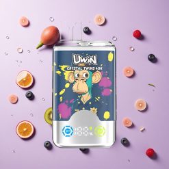 Kiwi Passievrucht Guave Blauwe Bes Framboos Combinatie Uwin Crystal Twins 40000 Puffs Oplaadbaar Ontwerp: 850mAh batterij