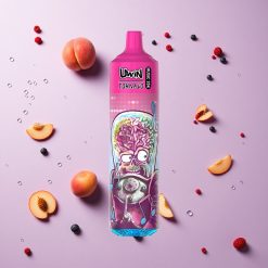 Perzik Bes Branden Uwin Tornado 35K Music Wegwerp Vape met Oplaadbare Batterij van 600mAh en Mesh Spoel van 1.0 Ohm