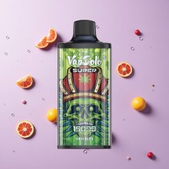 Skittles Smaak Vapsolo Super 15000 Puffs Wegwerp Vape 40ml Vloeistof & 850mah Mesh Coil Batterijcapaciteit