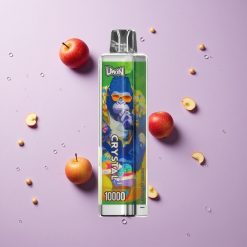 Twee Appel UWIN Crystal 10000 Puffs Wegwerp Vape met RGB-verlichting – Nicotine Sterkte Opties: 0%, 2%, 3%, 5%, E-Liquid Capaciteit: 18ml