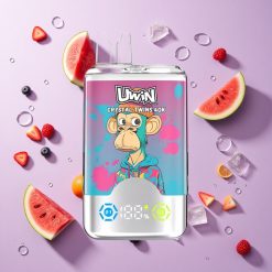Watermeloen IJs Gemengde Bessen UWIN Crystal Twins 40000 Puffs Wegwerpbare Vape