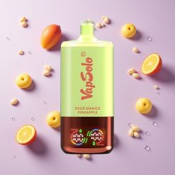 Zure Mango Ananas Vapsolo Triple 30000 Puffs Wegwerpsigaret 40ml E-vloeistof, 3 Olie Tanken, Type-C Oplaadpoort