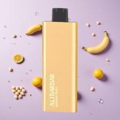 Banaan Buzz Alibarbar Pandora 7000 Puffs Wegwerp Vape met 17 ml vloeistofcapaciteit en 1.0 ohm spoelweerstand