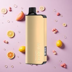 Roze Citroen Alibarbar Ingot 9000 Puffs Wegwerpbare Vape met 22ml E-vloeistof Capaciteit en 2350mah Batterijcapaciteit